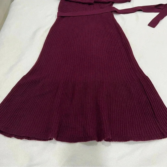 Kate spade 100% WOO Women's Purple V Neck Long Sleeve Wrap Dress size XS - Picture 9 of 13